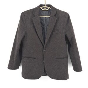 LL Bean Mens 38R Brown Herringbone Wool PrimaLoft Insulated‎ Sport Coat Jacket
